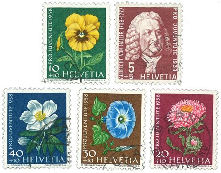 Schweiz 1958 - MICHEL 663/67 - Stemplet