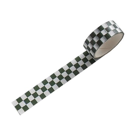 1 Roll of Washi Tape, Sticky Adhesive, Clear Print, Removable, Fade Resistant, Scrapbooking, Washi, Checkered Pattern, Paper Tape for Kids