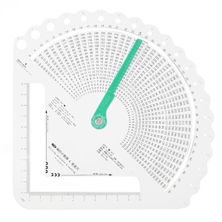 Strikkepinne Strikke Gauge Måleverktøy - Multifunksjonell Nøyaktig Strikkepinne Kalkulator