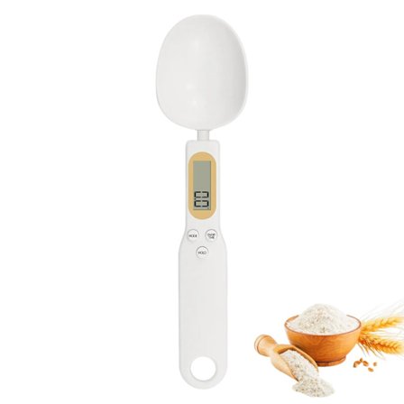 Mittalusikka asteikolla, 0,1 g - 500 g, LCD-näyttö, 4 punnitusyksikköä, monitoiminen keittiövaaka, sopii jauheille, lääkkeille, pavuille