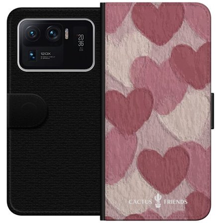 Yhteensopiva Lompakkokotelo Xiaomi Xiaomi Mi 11 Ultra Cactus and Friends - Blush Paper Hearts