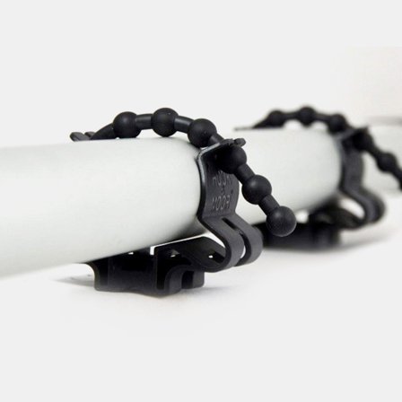 Beslag Hook & Moor Clip, sort, 2-pak