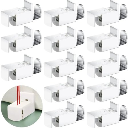 Klemmebeslag plisségardiner, fastgør reservedele uden boring sæt med 12, klemmebeslag tilbehør