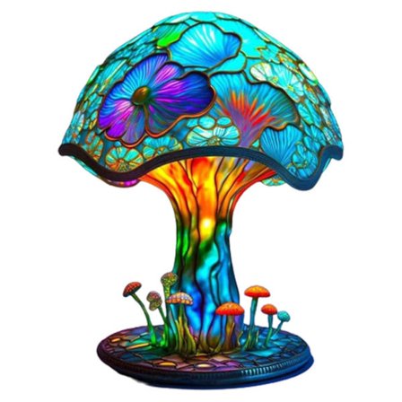 Malet Glas Svampe Bordlamper Boheme Harpiks Svampe Bordlampe Natlampe Til Hjem Og Kontor