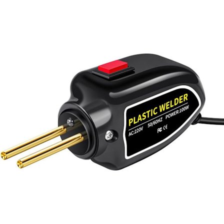 Plastiksvejse reparationssæt, kofanger reparationssæt, svejseværktøj med svejsestang, 200 pak svejse nitter, sorte