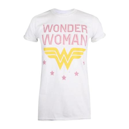 Wonder Woman Dam/dam Stars Bomull T-shirt L Vit