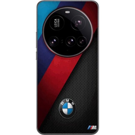 Kompatibelt Mobilskal till Xiaomi Xiaomi 15 Ultra Abstrakt BMW-inspirerad design med diagonala färgfält i blått, rött och svart mot perforerad met