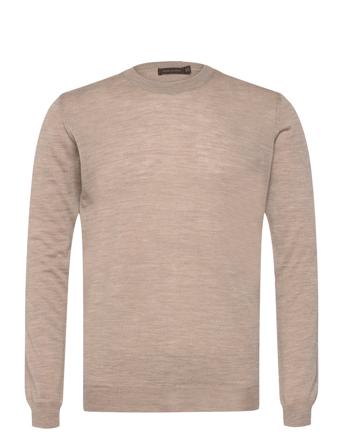 Miguel Roundneck Designers Knitwear Round Necks Beige Oscar Jacobson