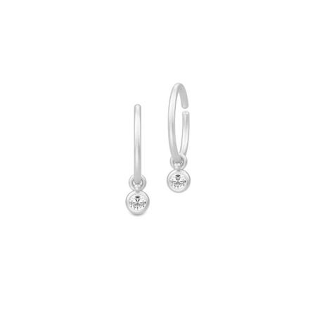 Julie Sandlau, Finesse Mini Hoops Earrings Grijs, Dames, Maat:ONE Size
