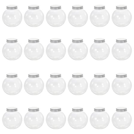 24 st julgodisburkar Saftflaskor Förvaring Transparent Behållare