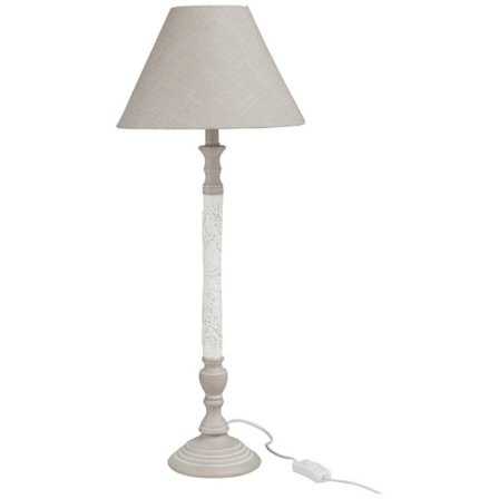 Bordslampa Spets Vit Linne