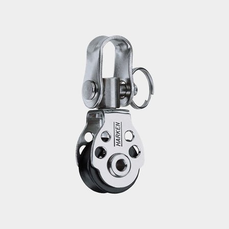 Harken 16mm Block - Swivel i rostfritt stål för jollar och kontrollinor, Harkens minsta block för högpresterande segling