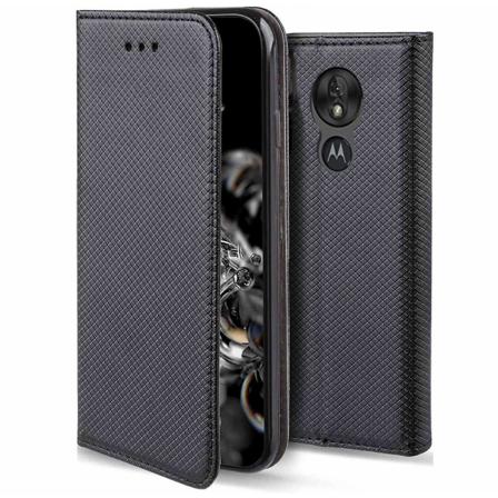 Motorola Moto E7 Plus Flip Fodral Plånboksfodral Svart Svart