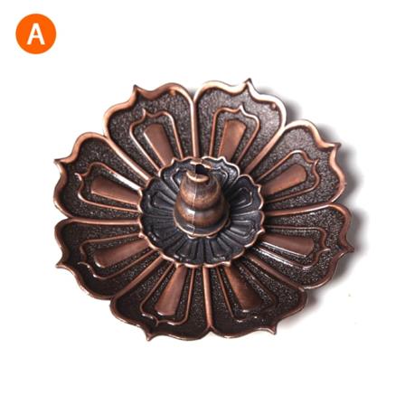 Legering røkelsesbrenner pinneholder buddhisme Lotus Line røkelse A