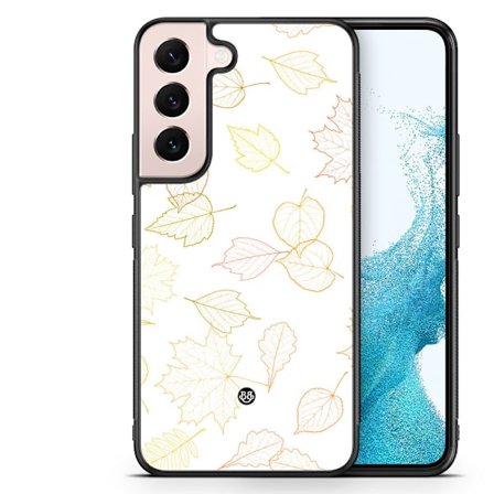 Bjornberry Skal Samsung Galaxy S22 5G -White and Leaves