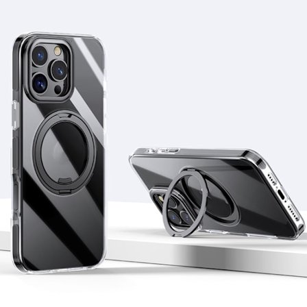 iPhone 16 Pro Skal med Gear Plating, 360 Ring Holder och MagSafe