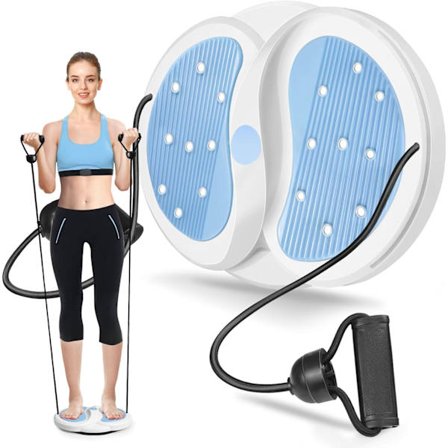 Midjetvridningsbrett, Magnetisk Massasje Fitness Dreieskive med Snøring for Kjernetrening, Multifunksjonell Balanseskive for Hjemmetrening