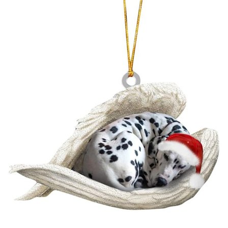 Festival Angel Dog Akryl Hengende Ornament Juletrepynt