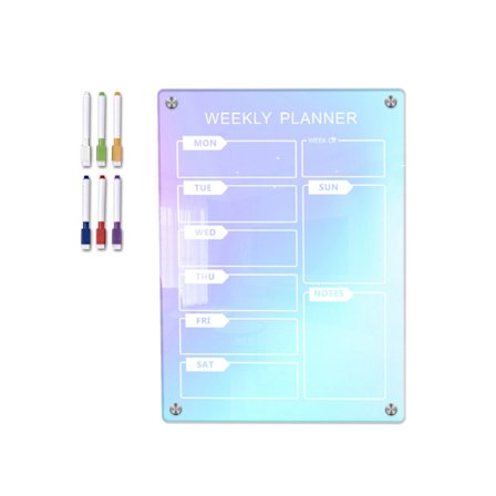 Magnetisk kalender Whiteboard Kylskåp Veckomånadsplanerare Kalender för kök Inköpslista Att göra-lista