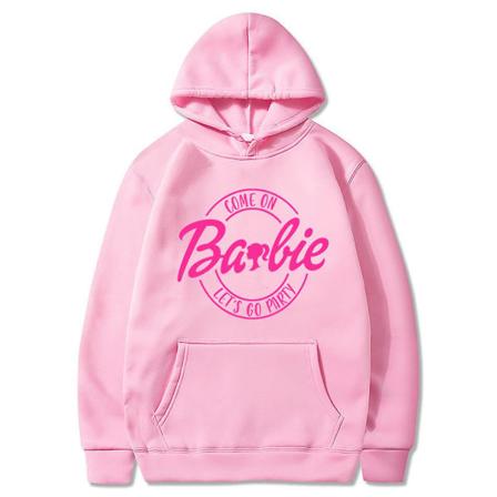 Barbie Movie Hettegenser Sweatshirt T-skjorte Pullover Par Hette Topp Pink 2XL