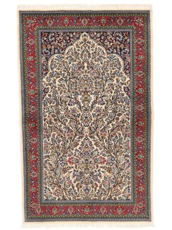 Sarouk Rug 132X210 Brown/Dark Red Wool, Persia