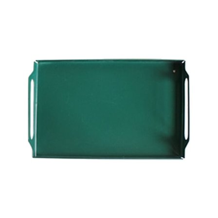 Nordisk Morandi Rektangulär Bricka Mörkgrön Järnkonst Pendel Tillbehör Tekopp Bricka Förvaringsbricka-B