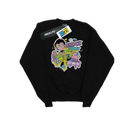 DC Comics Herr Teen Titans Go Knock Knock Sweatshirt S Svart