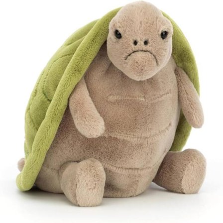 Jellycat Timmy Skildpadde Blødt Legetøj, 28 cm - Reptilbamse - Klassisk Barnegave
