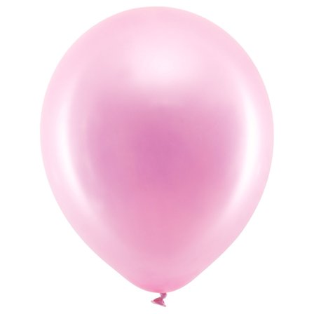 Rainbow Latexballoner Metallic Pink 100-pak