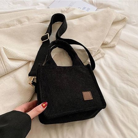 Håndholdt skuldertaske Crossbody taske SORT