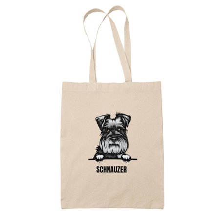 Schnauzer tygkasse hund shopping väska Tote bag