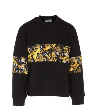 Versace Jeans Couture, Sweatshirts Zwart, Heren, Maat:S