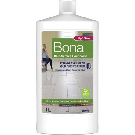 BONA Golvpolish för sten-, kakel- och laminatgolv, lätt parfymerad, flaska på 1 l - Lyreco - Städ och hygien - Golvunderhåll - Golvpolish