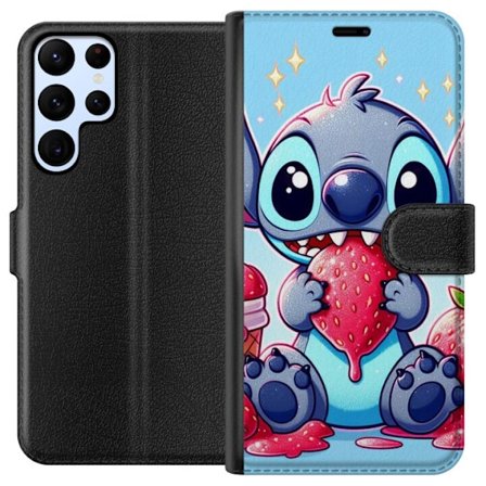 Yhteensopiva Lompakkokotelo Samsung Galaxy S24 Ultra Stitch mansikka