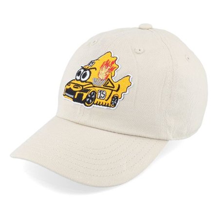 Kiddo Cap - Beige unconstructed Keps - Kids Fish Racing Car Stone Toddler Dad Cap @ Hatstore