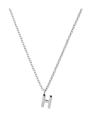 Mockberg Petite Plain Letter H Steel Necklace Smycken & klockor Dam Grå ONESIZE