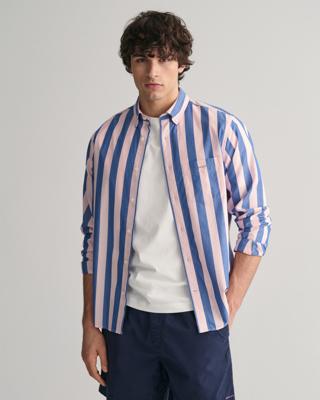 GANT - Poplinskjorte med parasollstriper og regular fit - Herre - XXL