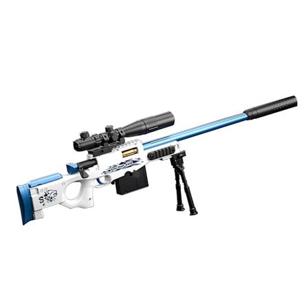 Sniper Militær Maskingevær Leke for Barn, Awm Maskingevær Leke med 15x Speil, Gave til Gutter i Alle Aldre Blue