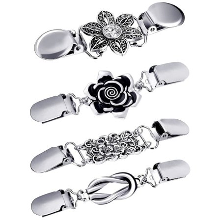 4 st Vintage Tröja Sjal Clips Retro Cardigan Clips