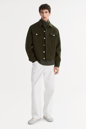 Soft Goat - Men's Denim Jacket - M - Olive