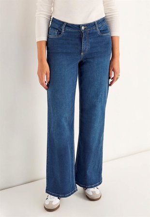 Cellbes of Sweden - Vide jeans med høy midje Renata i mellomblå denim for damer i størrelse 58