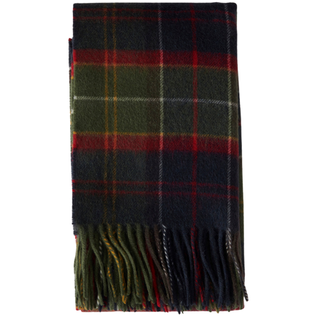 Barbour Brack Patchwork Tartan Scarf Red Classic Tartan