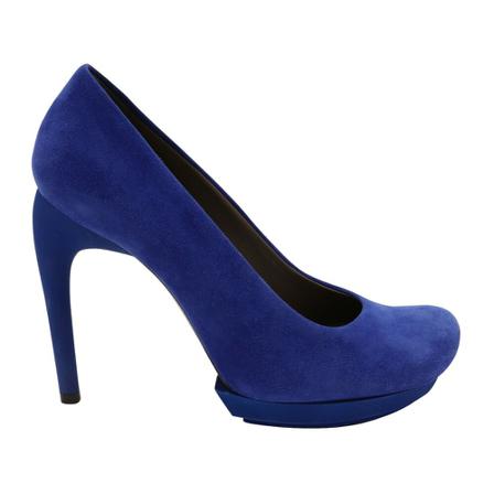 Balenciaga Vintage Pre-owned Pumps in Suede , Blauw , Dames , Maat: 37 EU