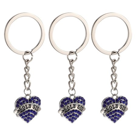 3 st Love Shape Pendant Nyckelringar Nyckelhängen Nyckelringar för vänner syster
