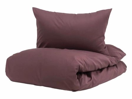 Borås Cotton Cloud Sengesett Sateng Aubergine 200x220