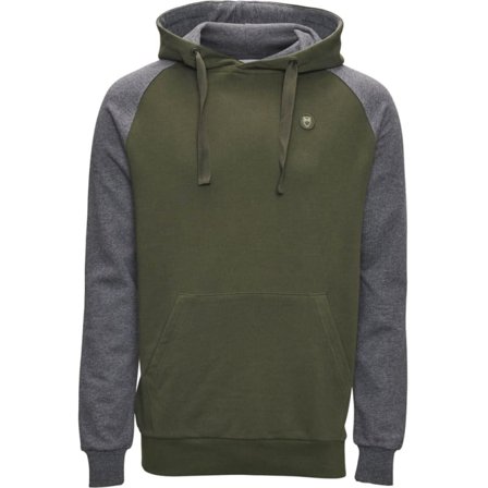 Knowledge Cotton Apparel Men's Elm Block Hood Sweat With Kangaroo Pocket Men long-sleeved sweaters Green M