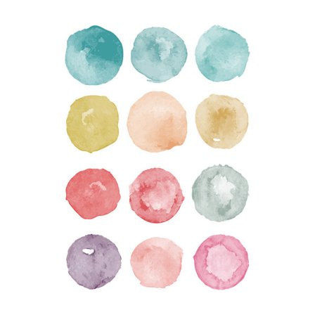 Et sæt søde farverige prikker vægklistermærker Vægklistermærker vægdekoration