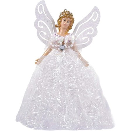 Juletræstop, Engel til juletræ, Traditionel juleengel, Plastik engel juletræstop engel