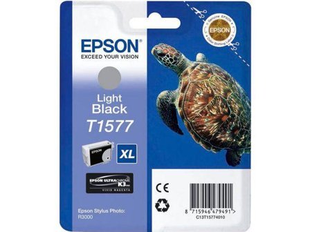 Epson T1577 - lys svart - original - blekkpatron