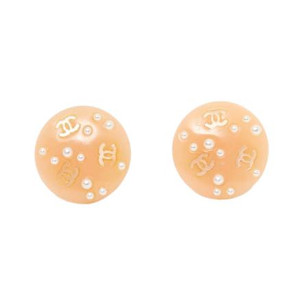 Chanel Vintage, Pre-owned Plastic Earrings Roze, Dames, Maat:ONE Size